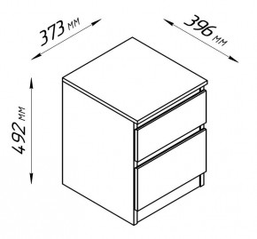 2.03.03.050.4 КАСТОР тумба 2 ящика RU серая в Копейске - kopejsk.ok-mebel.com | фото 3