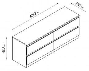 2.03.03.100.4 КАСТОР тумба 4 ящика RU серая в Копейске - kopejsk.ok-mebel.com | фото 4
