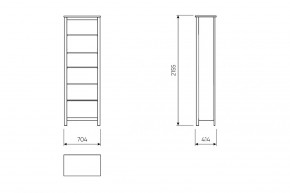 2.08.07.110.6 САГА стеллаж 70 темно-бирюзовый RU в Копейске - kopejsk.ok-mebel.com | фото 1