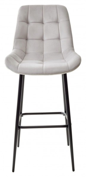 Барный стул ХОФМАН, цвет H-09 Светло-серый, велюр / черный каркас М-City в Копейске - kopejsk.ok-mebel.com | фото 5