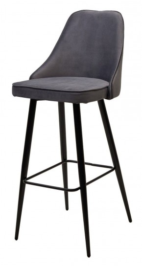 Барный стул NEPAL-BAR СЕРЫЙ #27, велюр/ черный каркас (H=78cm) М-City в Копейске - kopejsk.ok-mebel.com | фото