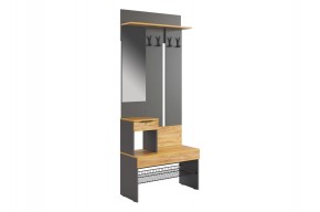 БАСКО Прихожая К6 (графит) в Копейске - kopejsk.ok-mebel.com | фото 2