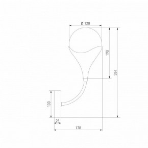 Бра Eurosvet Calyx 60168/1 латунь в Копейске - kopejsk.ok-mebel.com | фото 3