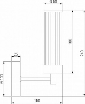 Бра Eurosvet Oriens 60166/1 латунь в Копейске - kopejsk.ok-mebel.com | фото 2