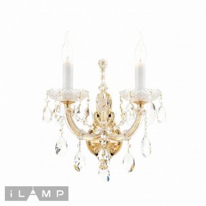 Бра iLamp Diamond W6071-2 GD+CL в Копейске - kopejsk.ok-mebel.com | фото 2