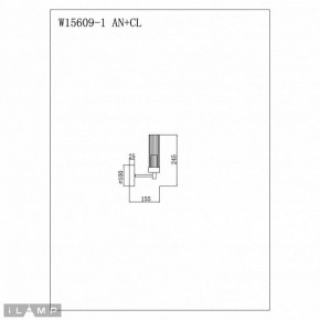 Бра iLamp Evolution W15609-1 AN+CL в Копейске - kopejsk.ok-mebel.com | фото 2