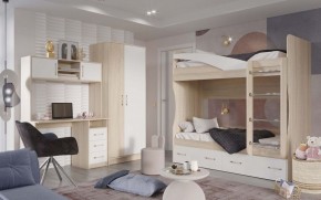БУРАТИНО Детская (Сонома/Белый) в Копейске - kopejsk.ok-mebel.com | фото