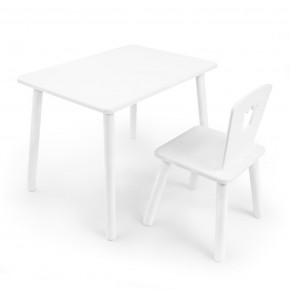 Детский комплект стол и стул «Корона» Rolti Baby (белый/белый, массив березы/мдф) в Копейске - kopejsk.ok-mebel.com | фото