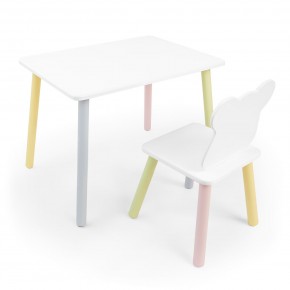 Детский комплект стол и стул «Мишка» Rolti Baby (белый/цветной, массив березы/мдф) в Копейске - kopejsk.ok-mebel.com | фото