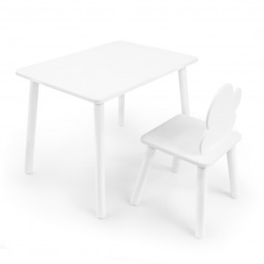 Детский комплект стол и стул «Облачко» Rolti Baby (белый/белый, массив березы/мдф) в Копейске - kopejsk.ok-mebel.com | фото