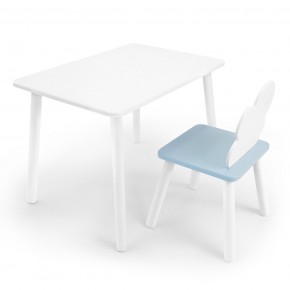 Детский комплект стол и стул «Облачко» Rolti Baby (белый/голубой, массив березы/мдф) в Копейске - kopejsk.ok-mebel.com | фото