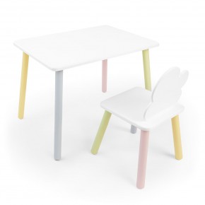 Детский комплект стол и стул «Облачко» Rolti Baby (белый/цветной, массив березы/мдф) в Копейске - kopejsk.ok-mebel.com | фото
