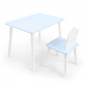 Детский комплект стол и стул «Облачко» Rolti Baby  (голубая столешница/голубое сиденье/белые ножки) в Копейске - kopejsk.ok-mebel.com | фото