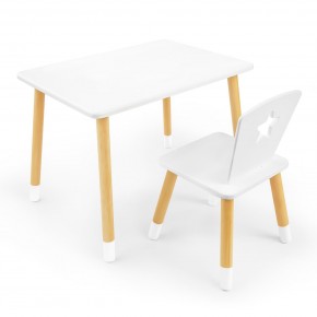 Детский комплект стол и стул «Звезда» Rolti Baby (белый/береза, массив березы/мдф) в Копейске - kopejsk.ok-mebel.com | фото