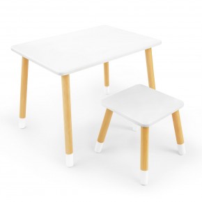 Детский комплект стол и табурет Rolti Baby (белая столешница/белое сиденье/береза ножки) в Копейске - kopejsk.ok-mebel.com | фото