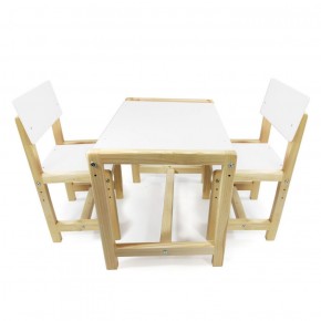 Детский растущий комплект стол и два стула  Я САМ "Лофт" (Белый, Сосна) в Копейске - kopejsk.ok-mebel.com | фото