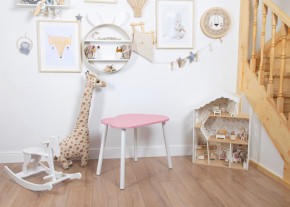 Детский стол Rolti Baby «Облачко»  (розовый/белый, массив березы/мдф) в Копейске - kopejsk.ok-mebel.com | фото