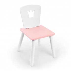 Детский стул Rolti Baby «Корона» (белый/розовый/белый, массив березы/мдф) в Копейске - kopejsk.ok-mebel.com | фото