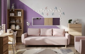 Диван-кровать Тулисия светло-розовый, ткань рогожка в Копейске - kopejsk.ok-mebel.com | фото