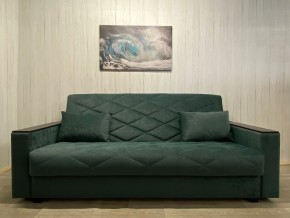 Диван Престиж-15 (НПБ+МДФ) велюр Sensey bottle green в Копейске - kopejsk.ok-mebel.com | фото 2
