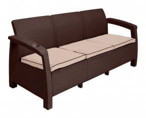 Диван Yalta Premium Sofa 3 Set (Ялта) шоколадный (+подушки под спину) в Копейске - kopejsk.ok-mebel.com | фото 2