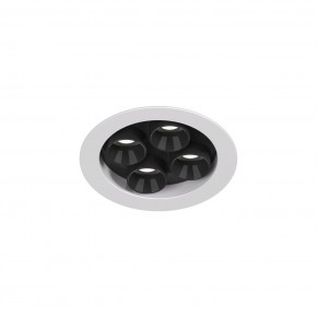 DK2510-WB Встраиваемый светильник SPACE со светодиодом d65 220V 8W 38° 4000К IP20 белый/черный алюминий в Копейске - kopejsk.ok-mebel.com | фото 4
