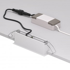 DK2514-WB Встраиваемый светильник SPACE со светодиодом L126mm 220V 10W 38° 4000К IP20 белый/черный алюминий в Копейске - kopejsk.ok-mebel.com | фото 3