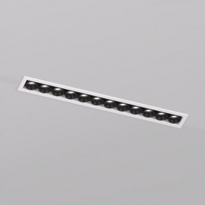 DK2515-WB Встраиваемый светильник SPACE со светодиодом L240mm 220V 20W 38° 4000К IP20 белый/черный алюминий в Копейске - kopejsk.ok-mebel.com | фото
