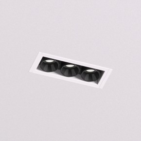DK2530-WB Встраиваемый светильник SPACE со светодиодом под шпатлевку L69mm 220V 6W 38° 4000К IP20 белый/черный алюминий в Копейске - kopejsk.ok-mebel.com | фото