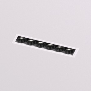 DK2531-WB Встраиваемый светильник SPACE со светодиодом под шпатлевку L126mm 220V 10W 38° 4000К IP20 белый/черный алюминий в Копейске - kopejsk.ok-mebel.com | фото