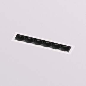 DK2531-WB Встраиваемый светильник SPACE со светодиодом под шпатлевку L126mm 220V 10W 38° 4000К IP20 белый/черный алюминий в Копейске - kopejsk.ok-mebel.com | фото 2