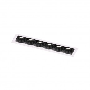 DK2531-WB Встраиваемый светильник SPACE со светодиодом под шпатлевку L126mm 220V 10W 38° 4000К IP20 белый/черный алюминий в Копейске - kopejsk.ok-mebel.com | фото 6