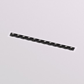 DK2532-WB Встраиваемый светильник SPACE со светодиодом под шпатлевку L240mm 220V 20W 38° 4000К IP20 белый/черный алюминий в Копейске - kopejsk.ok-mebel.com | фото