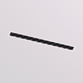 DK2532-WB Встраиваемый светильник SPACE со светодиодом под шпатлевку L240mm 220V 20W 38° 4000К IP20 белый/черный алюминий в Копейске - kopejsk.ok-mebel.com | фото 2