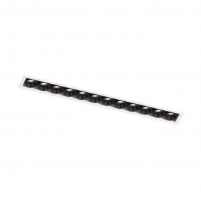 DK2532-WB Встраиваемый светильник SPACE со светодиодом под шпатлевку L240mm 220V 20W 38° 4000К IP20 белый/черный алюминий в Копейске - kopejsk.ok-mebel.com | фото 5