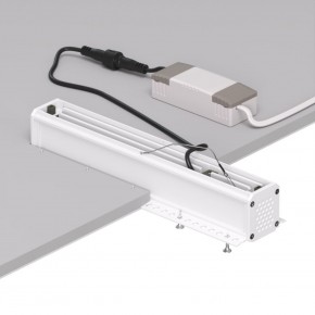 DK2532-WB Встраиваемый светильник SPACE со светодиодом под шпатлевку L240mm 220V 20W 38° 4000К IP20 белый/черный алюминий в Копейске - kopejsk.ok-mebel.com | фото 6