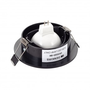 DK3020-BK Встраиваемый светильник, IP 20, 10 Вт, GU5.3, LED, черный, пластик в Копейске - kopejsk.ok-mebel.com | фото 3