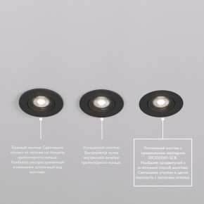 DK3020-BK Встраиваемый светильник, IP 20, 10 Вт, GU5.3, LED, черный, пластик в Копейске - kopejsk.ok-mebel.com | фото 5