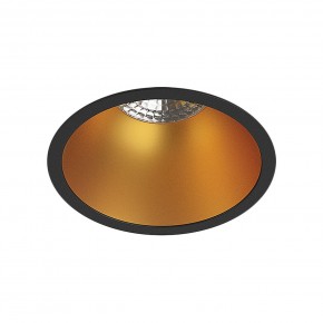 DK3026-BG Встраиваемый светильник, IP 20, 10 Вт, GU5.3, LED, черный/золотой, пластик в Копейске - kopejsk.ok-mebel.com | фото