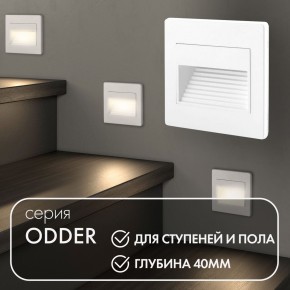 DK3050-WH Светильник встраиваемый в стену, IP 20, LED 3000, 1 Вт, белый, пластик в Копейске - kopejsk.ok-mebel.com | фото 5