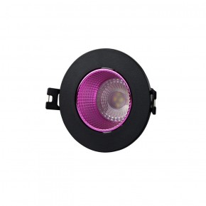 DK3061-BK+PI Встраиваемый светильник, IP 20, 10 Вт, GU5.3, LED, черный/розовый, пластик в Копейске - kopejsk.ok-mebel.com | фото