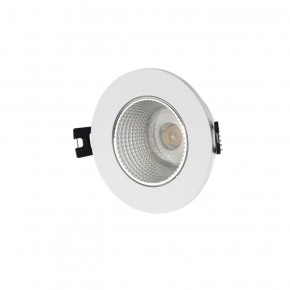 DK3061-WH+CH Встраиваемый светильник, IP 20, 10 Вт, GU5.3, LED, белый/хром, пластик в Копейске - kopejsk.ok-mebel.com | фото