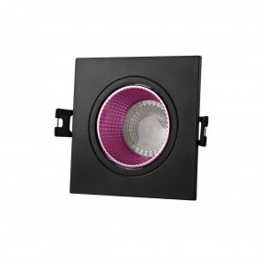 DK3071-BK+PI Встраиваемый светильник, IP 20, 10 Вт, GU5.3, LED, черный/розовый, пластик в Копейске - kopejsk.ok-mebel.com | фото
