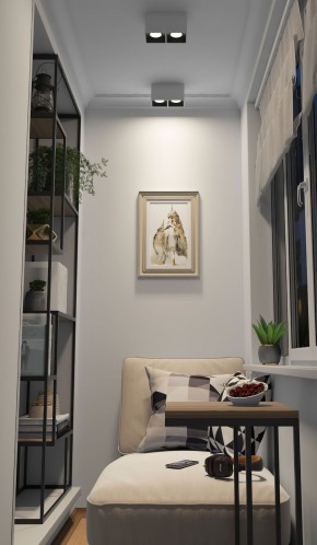 DK3085-WB+WH Светильник накладной IP 20, 10 Вт, GU5.3, LED, бело-черный/белый, пластик в Копейске - kopejsk.ok-mebel.com | фото 2
