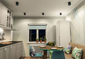 DK3090-BK+CY Светильник накладной IP 20, 10 Вт, GU5.3, LED, черный/голубой, пластик в Копейске - kopejsk.ok-mebel.com | фото 2