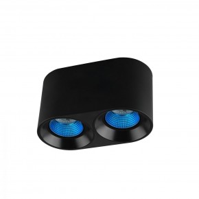 DK3096-BK+CY Светильник накладной IP 20, 10 Вт, GU5.3, LED, черный/голубой, пластик в Копейске - kopejsk.ok-mebel.com | фото
