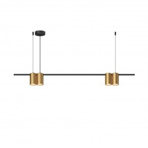DK4061-BK+SG Подвесной светильник ORBIT, IP20, 4xGU10 LED до 15 Вт, черный + сатинированное золото, алюминий в Копейске - kopejsk.ok-mebel.com | фото 3