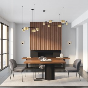 DK4065-BK+SG Подвесной светильник ORBIT , IP20, 10xGU10 LED до 15 Вт, черный + сатинированное золото, алюминий в Копейске - kopejsk.ok-mebel.com | фото 4