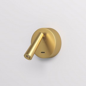 DK5072-SB Бра SHINE WALL со светодиодом, D104*H68, IP20, 3000К, 3W, RA?90, сатинированная латунь, алюминий в Копейске - kopejsk.ok-mebel.com | фото 2