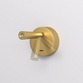 DK5072-SB Бра SHINE WALL со светодиодом, D104*H68, IP20, 3000К, 3W, RA?90, сатинированная латунь, алюминий в Копейске - kopejsk.ok-mebel.com | фото 3